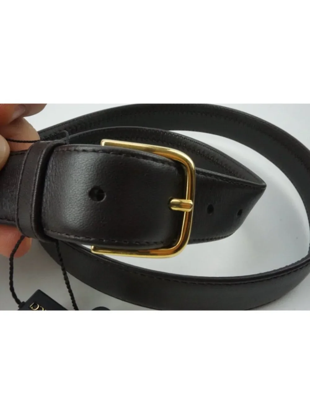 Rubinacci Chestnut Brown Leather Made in Italy Sz 110/125 42-46 BRAND NEW